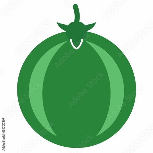 Christmas Melon silhouette on white background