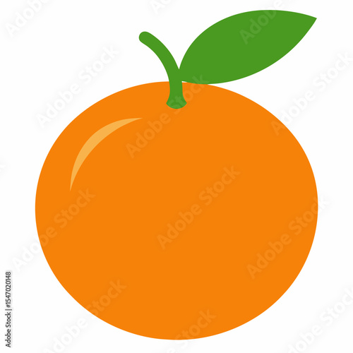 Clementine silhouette on white background
