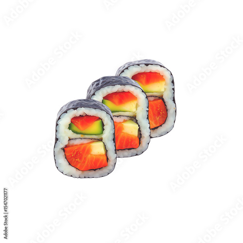 Delicious Sushi Rolls with Fresh Ingredients