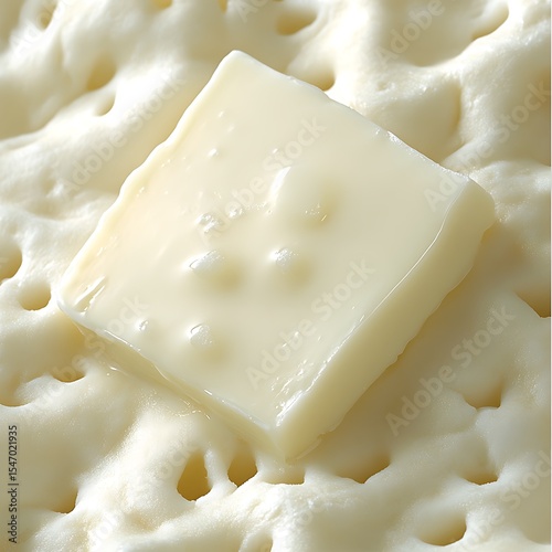 Creamy Gouda Cheese Delight: A Close-Up of Rich Flavors and Delicate Texture