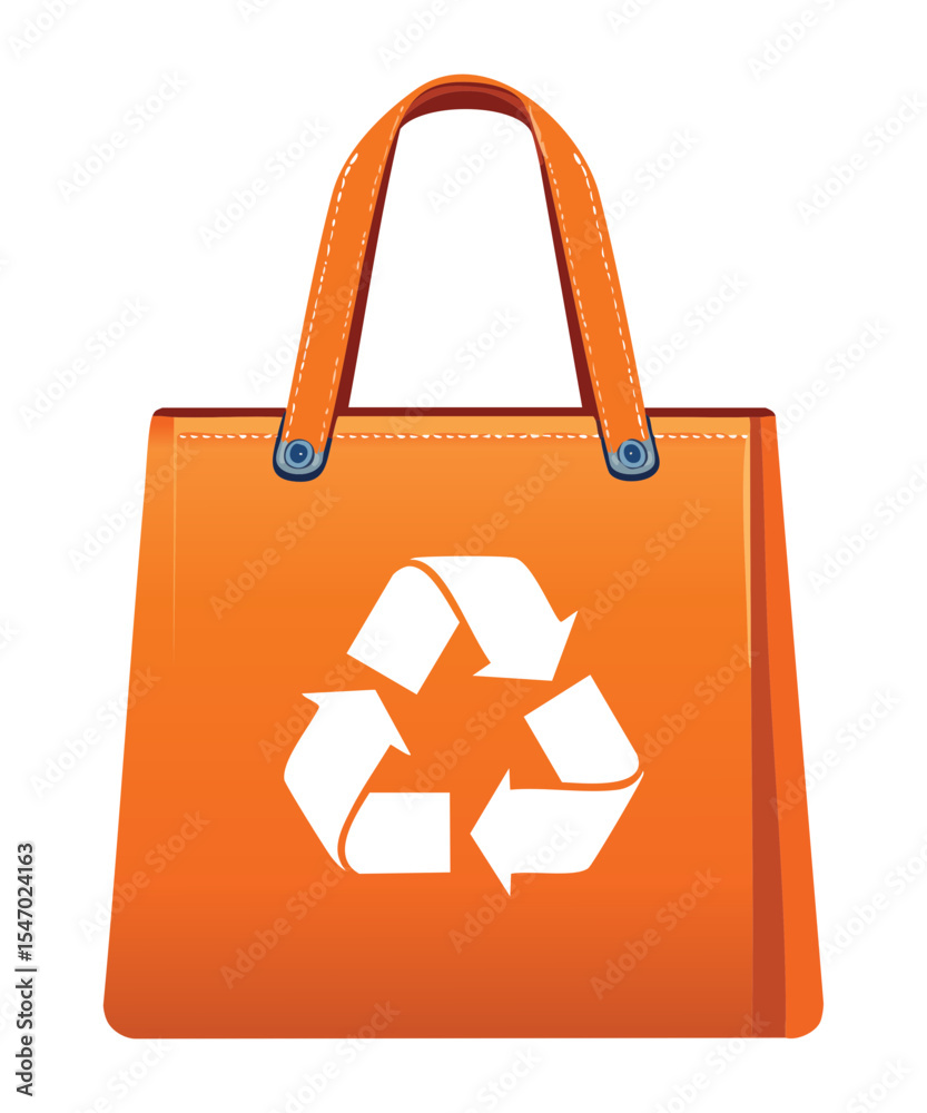 Orange Recycle Tote Bag Modern Design Orange Recycle Tote Bag Modern Design