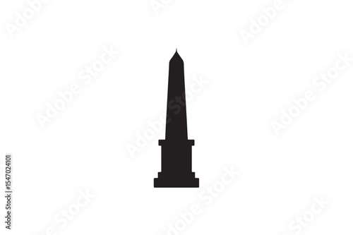 Monument silhouette on white background.01