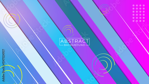 Modern Abstract background vector with diagonal stripes in vibrant colors blue, purple, and pink. backdrop with soft gradient effect.