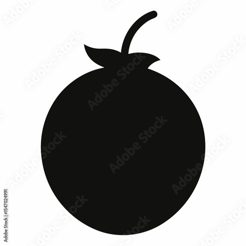 Crenshaw Melon silhouette on white background