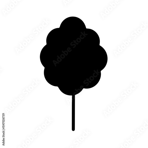 Cotton candy icon in filled style – representing sweet festival treat
