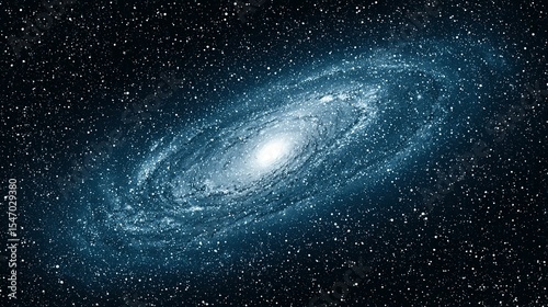 Spiral galaxy in a vast expanse of space.