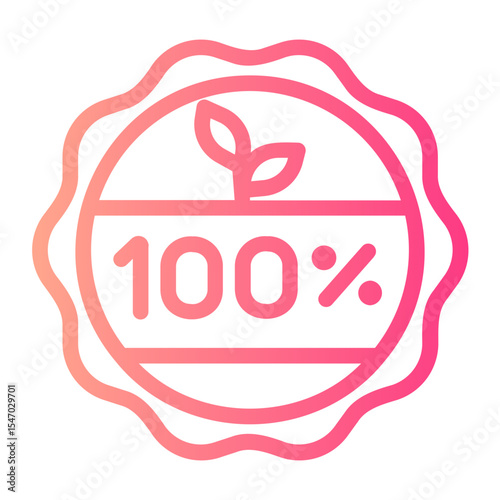 100 percent gradient icon