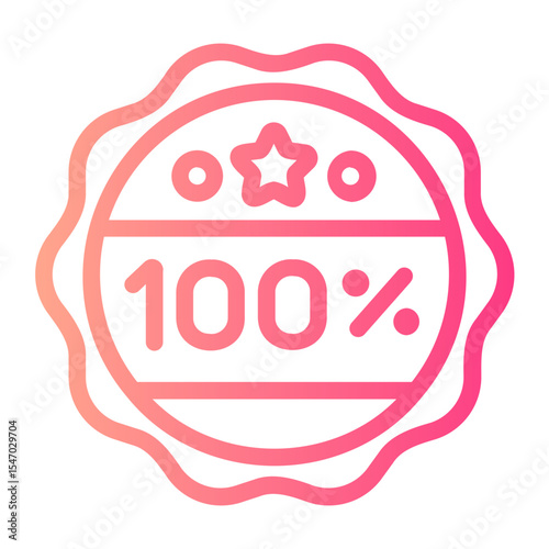 100 percent gradient icon