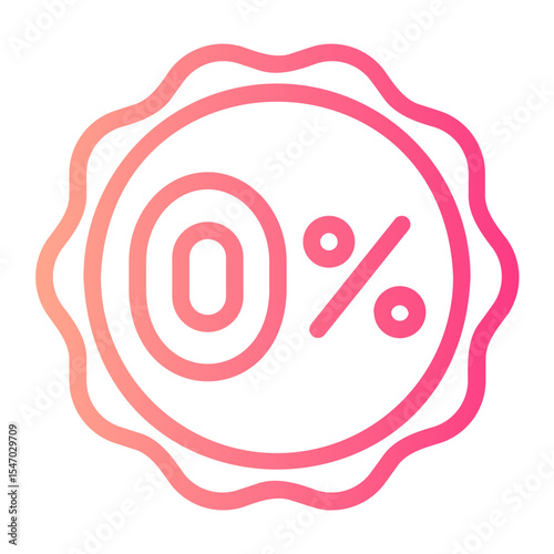 0 percent gradient icon
