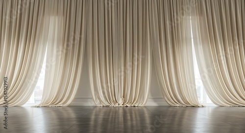 Empty room, Luxury elegant background with silk drapery