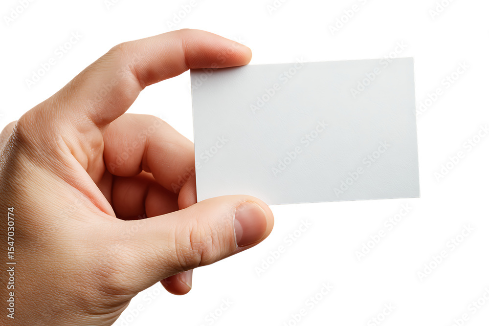 Fototapeta premium Hand holding a blank business card