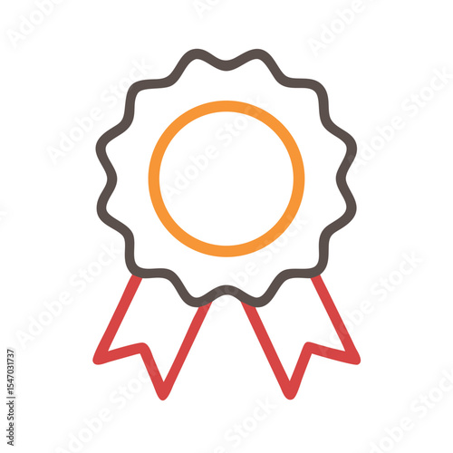 Isolated vector drawing of seal of approval on black