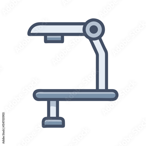 Adjustable light fixture illustration isolated on a black background