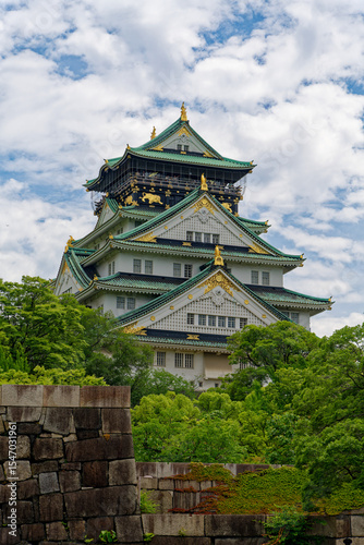 View of Osaka Castle in Japan