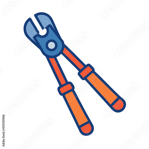Bolt cutter vector illustration on a solid black background