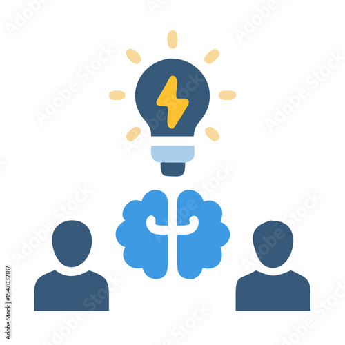 Brainstorming session generating new ideas among group members