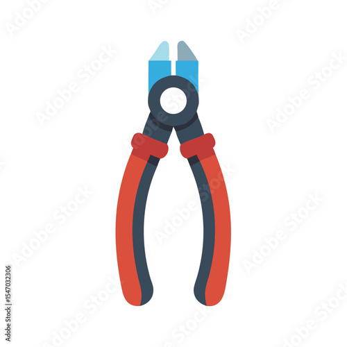 Illustration of wire cutters tool against black background