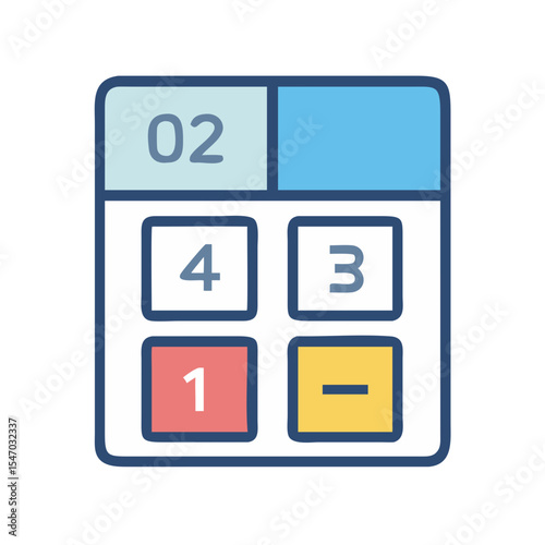Calculator icon on black background for mathematical calculations