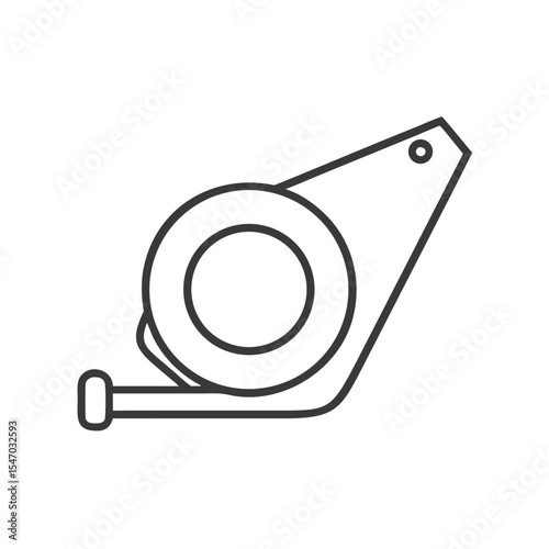 Minimalist contour tuba icon against a plain dark background