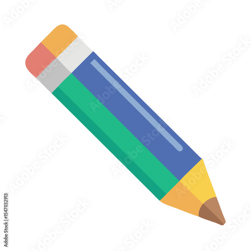 Colorful pencil on black background, illustration for education themes