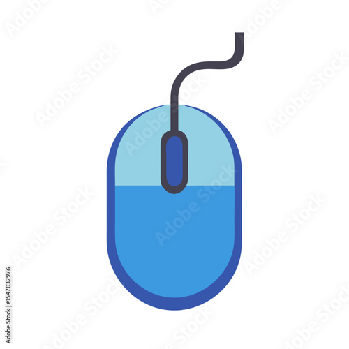 Computer mouse flat icon on black background illustration graphic