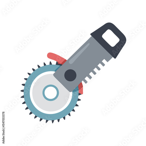 Circular saw vector icon illustration in flat design style