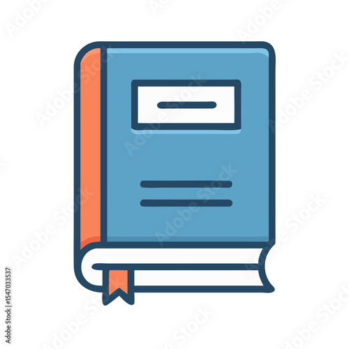 Stylized book illustration on black background for educational designs