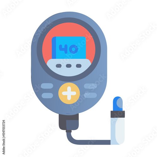 Blood Glucose Meter With Number Forty on Screen