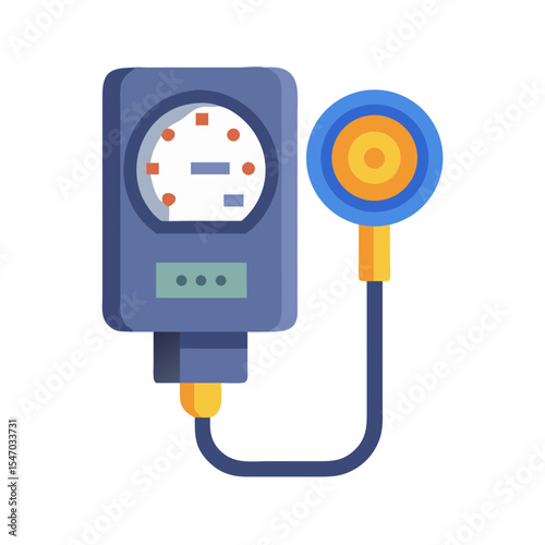 Modern vector illustration of a pressure gauge with dial