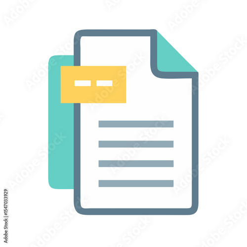 Minimalist file icon symbolizing documentation data and storage