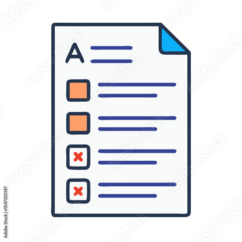 Checklist icon depicting tasks completed and incomplete