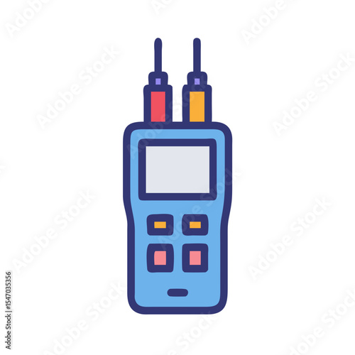 Illustration of an electrical multimeter tool for testing circuits