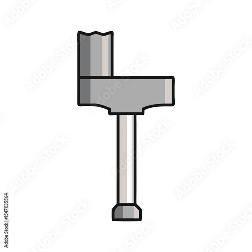 Grey toilet isolated on black backdrop illustration simple style