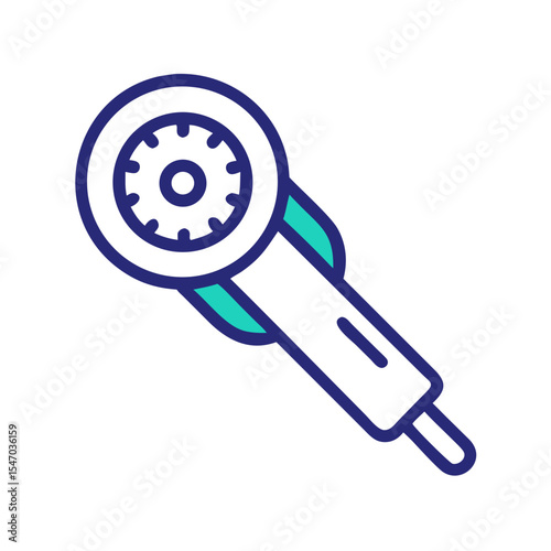 Stylized Electric Handheld Massager Machine on Black Background