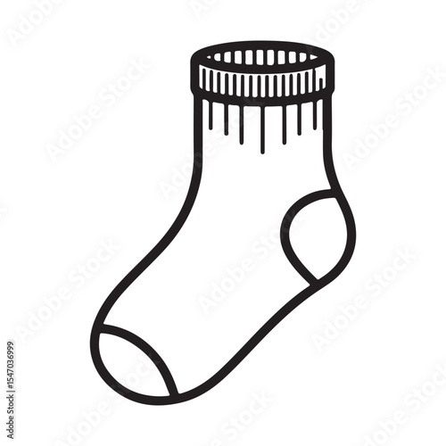 Simple Sock Clothing Vector Illustration for Fashion and Apparel Designs