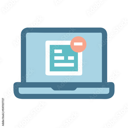 Laptop with notification icon, illustrating inbox management or task