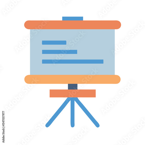 Simple Presentation Board With Text on Isolated Black Background