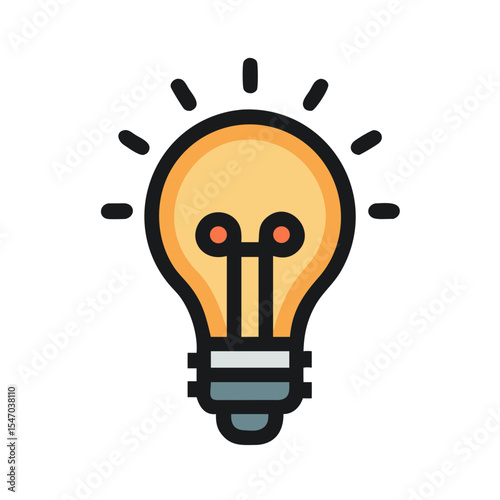 Stylized lightbulb icon against black background evoking innovation