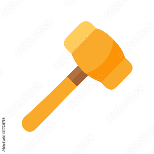 Isolated gold gavel illustration against black background for justice