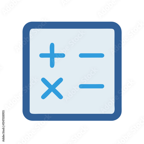 Minimal calculator icon with basic mathematical operations signs