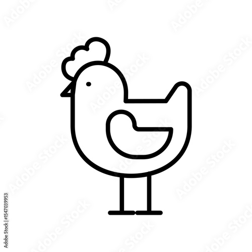 Lineart Icon chicken