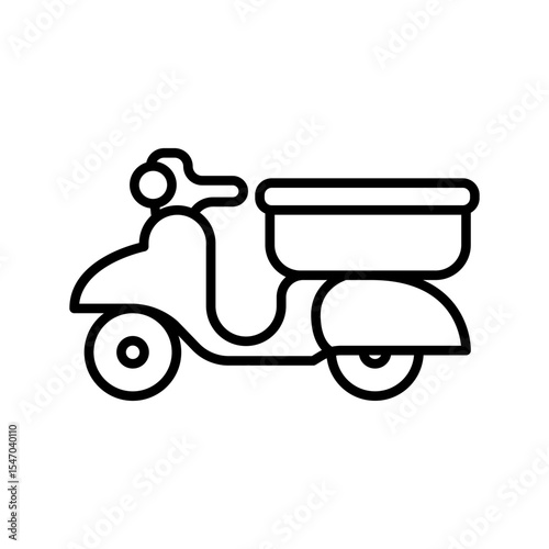 Lineart Icon delivery bike