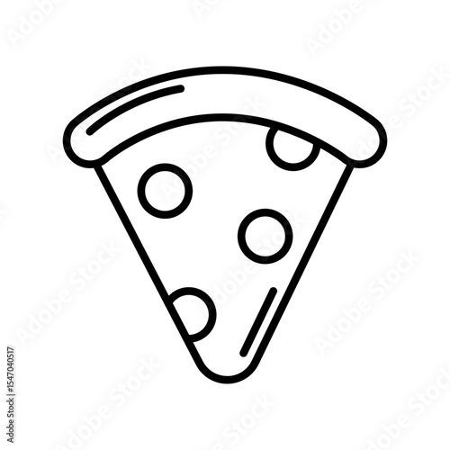Lineart Icon pizza slice