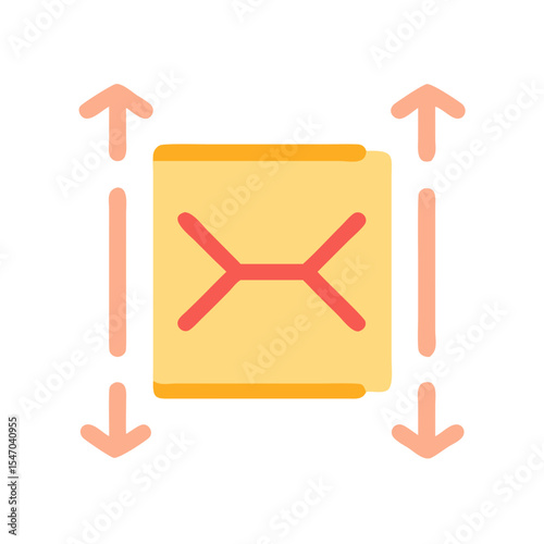 Scalable vector graphic depicts resize icon on black background