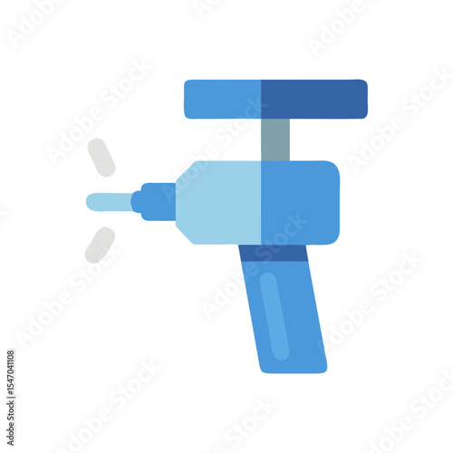 Blue water filtration tap dispensing pure clean drinking water