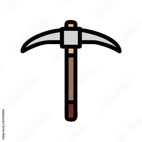 Iconic image of a pickaxe used in mining activities