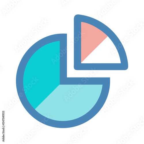 Pie chart segment business presentation financial analysis icon design