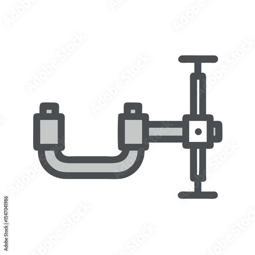 Camera stabilizer icon in flat design on black background
