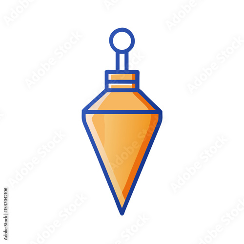 Stylish geometric pendant illustration isolated on a dark background