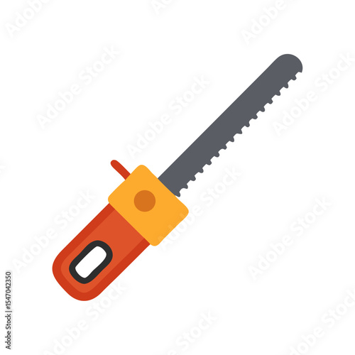 Hacksaw vector illustration on a black background graphic tool